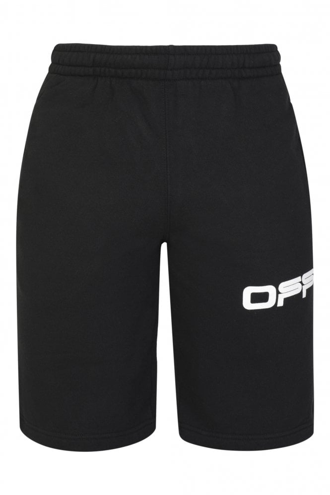 OFF WHITE AIRPORT TAPE SWEAT BLACK SHORTS