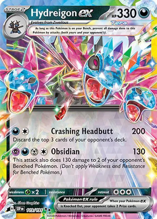 Carta Pokémon Hydreigon ex 119/191 Surging Sparks