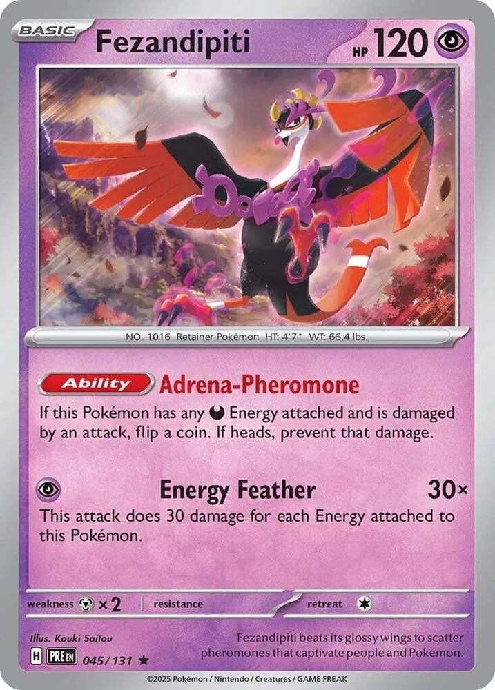 Carta Pokémon Fezandipiti 045/131 Prismatic Evolutions