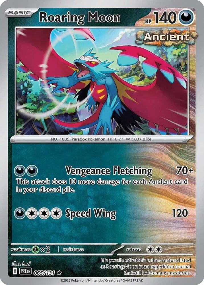 Carta Pokémon Roaring Moon 065/131 Prismatic Evolutions