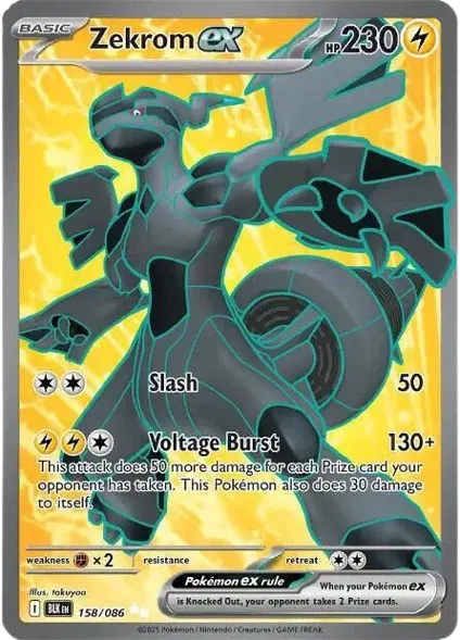 Carta Pokémon Zekrom ex 158/086 Black Bolt