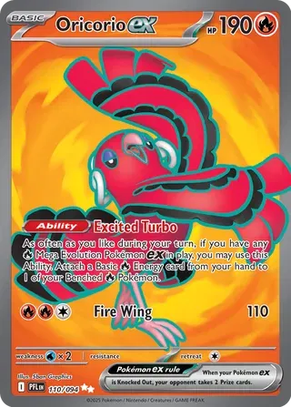 Carta Pokémon Oricorio ex 110/094 Phantasmal Flames