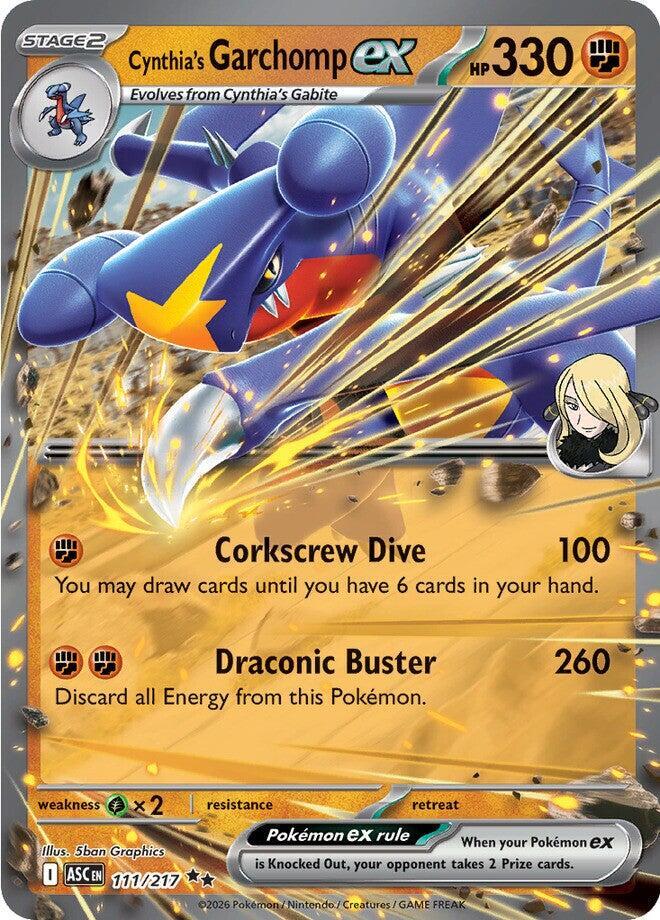 Carta Pokémon Cynthia's Garchomp ex 111/217 Ascended Heroes