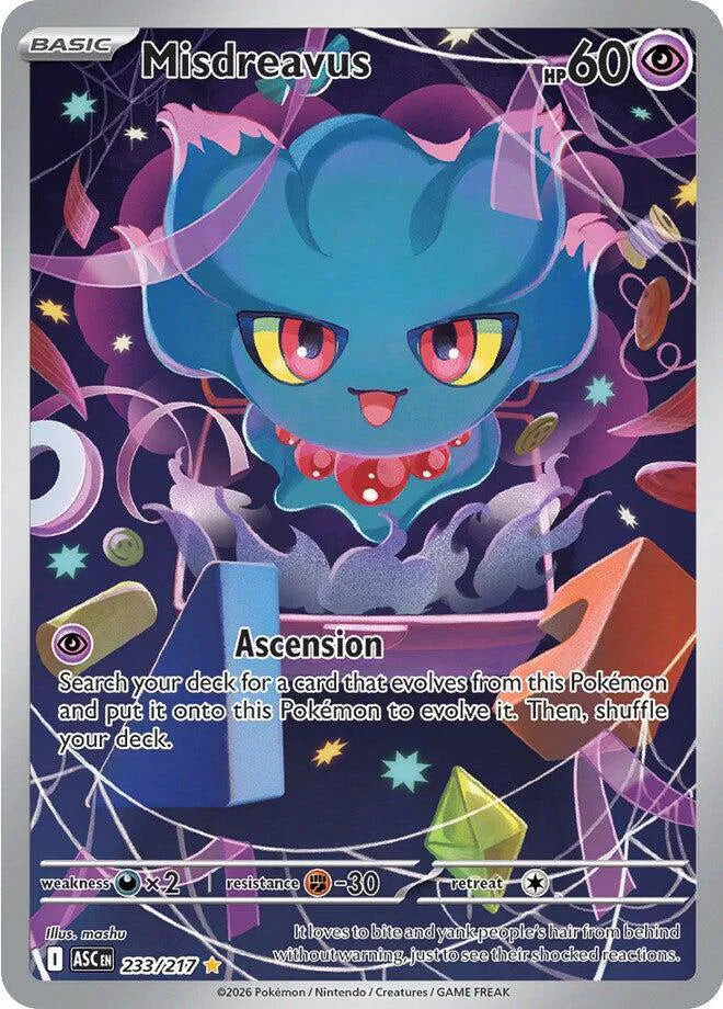 Carta Pokémon Misdreavus 233/217 Ascended Heroes