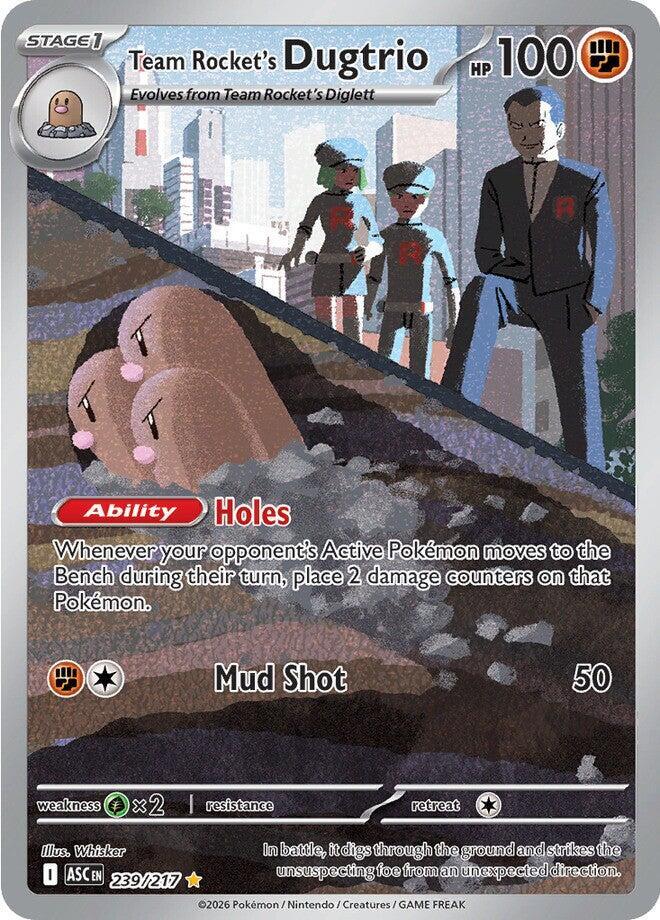 Carta Pokémon Team Rocket's Dugtrio 239/217 Ascended Heroes