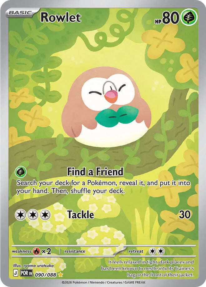 Carta Pokémon Rowlet 090/088 Perfect Order