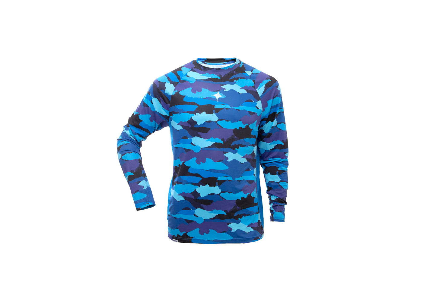 Camiseta Maja Performance Camoflow Azul - Manga Larga