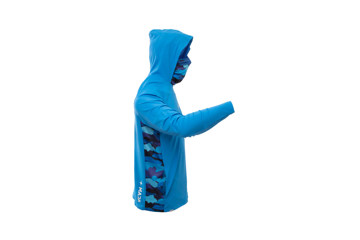 Camiseta Maja Performance Con Mascara Baja Camoflow Azul - Manga Larga