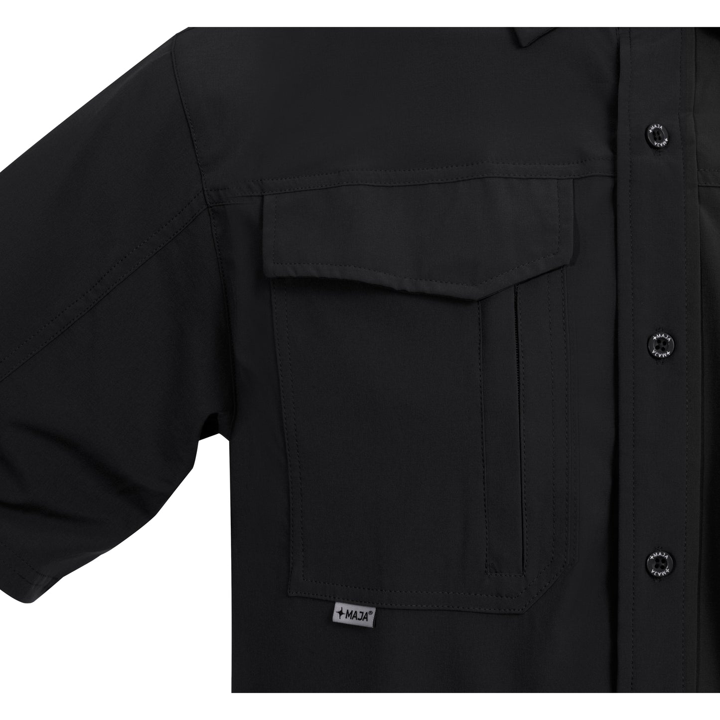 Camisa Maja Outdoor Traveler Gris Oscuro - Manga Corta