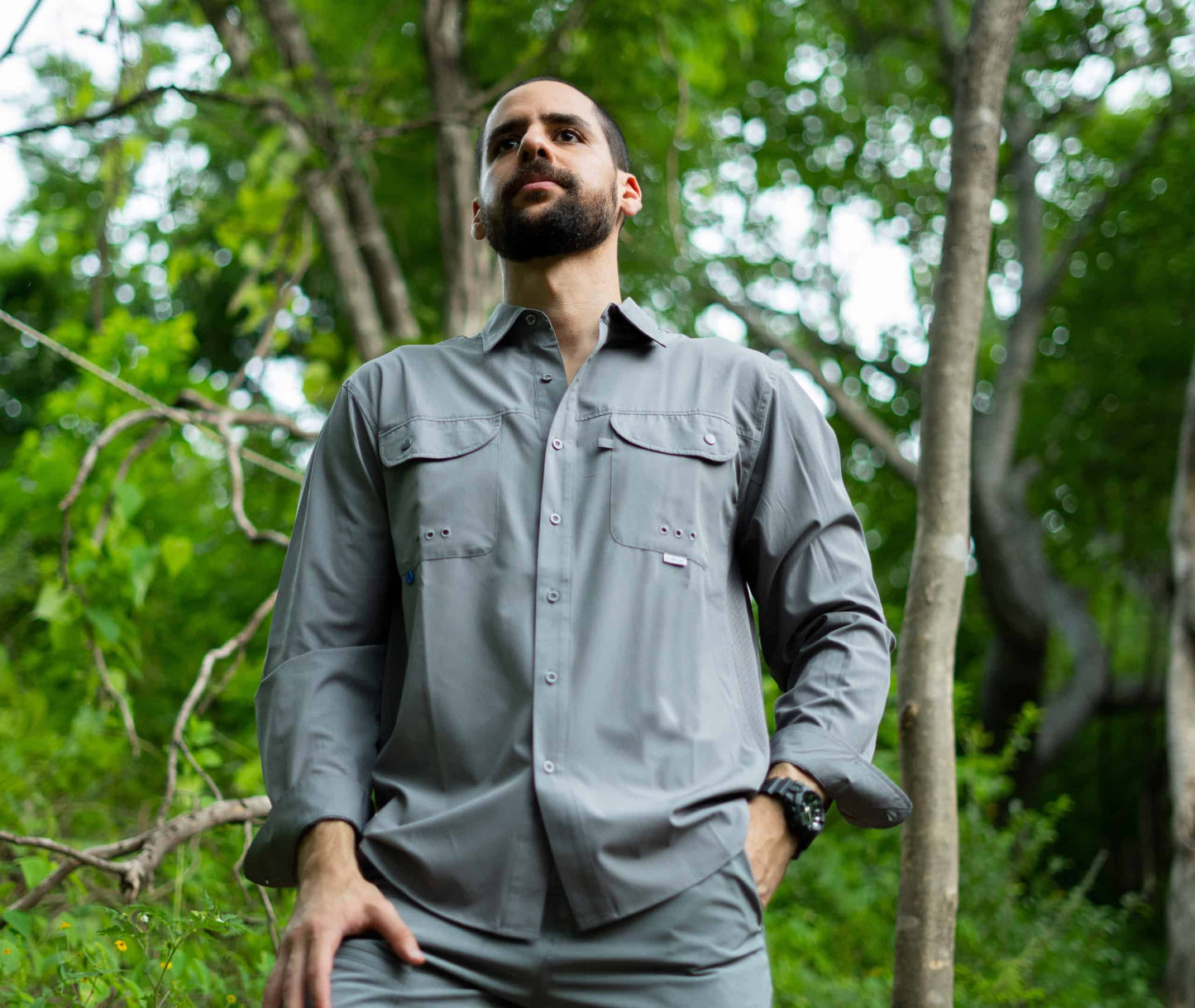 Camisa Maja Outdoor Signature Gris - Manga Larga
