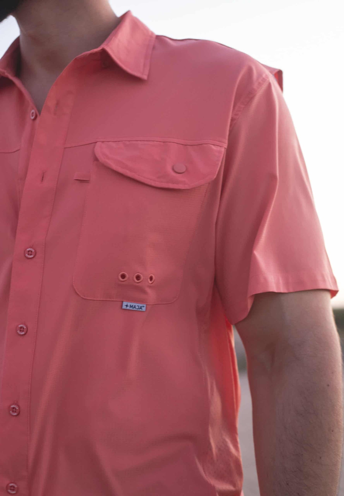 Camisa Maja Outdoor Signature Salmon - Manga Corta