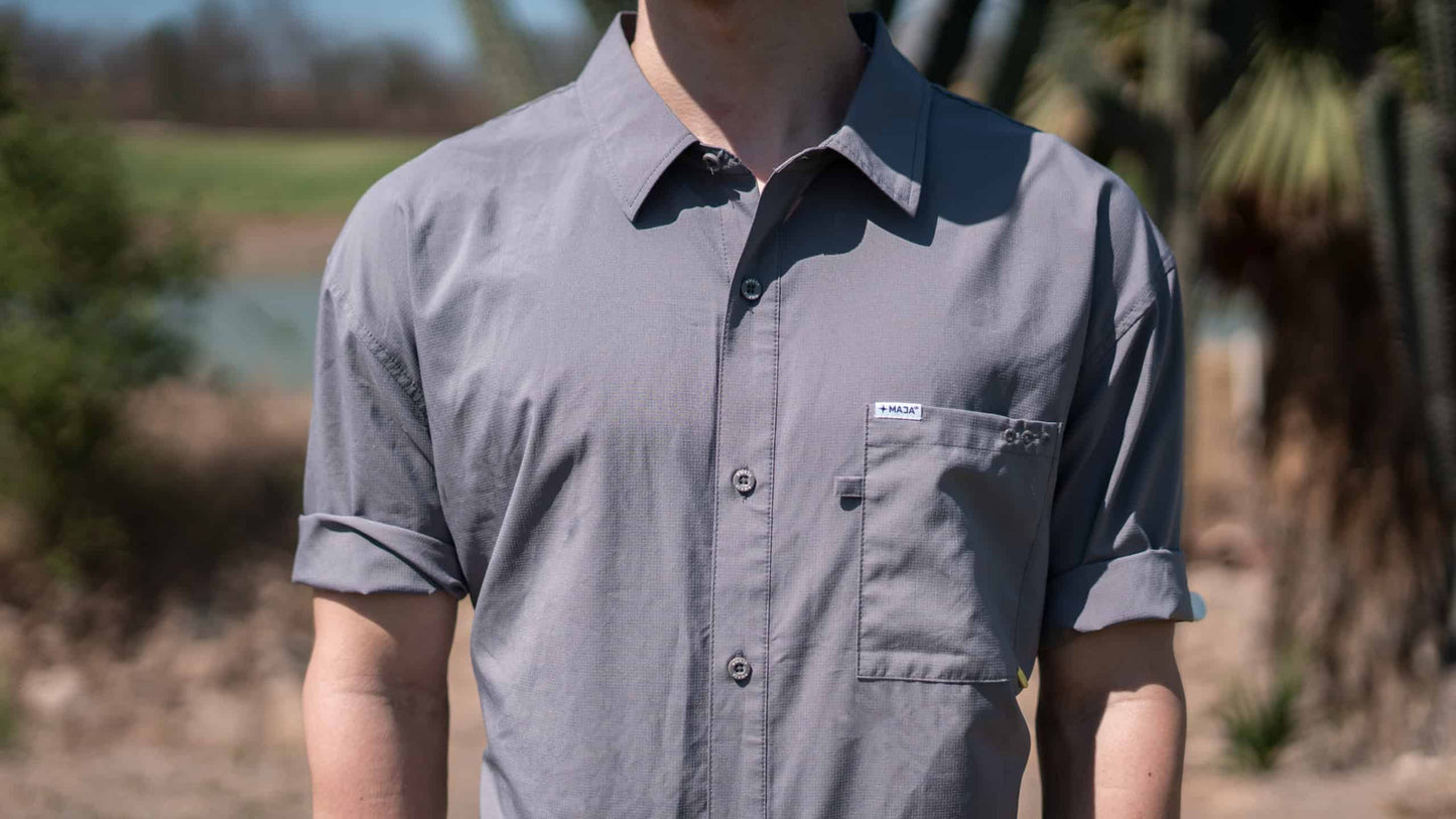 Camisa Maja Paseo Gris - Manga Corta