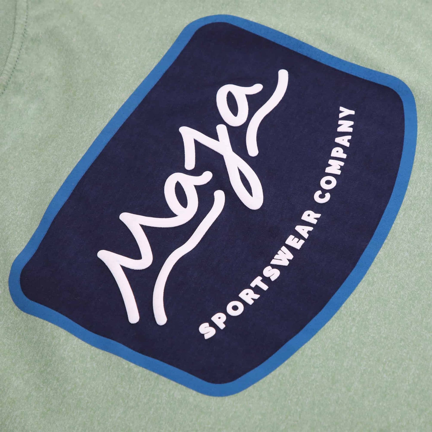 Camiseta Maja Jaspeada Verde Emblema - Manga Corta