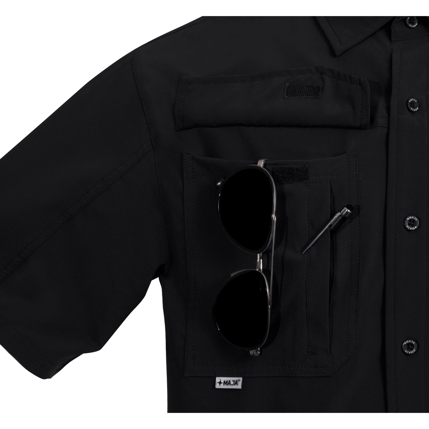 Camisa Maja Outdoor Traveler Gris Oscuro - Manga Corta
