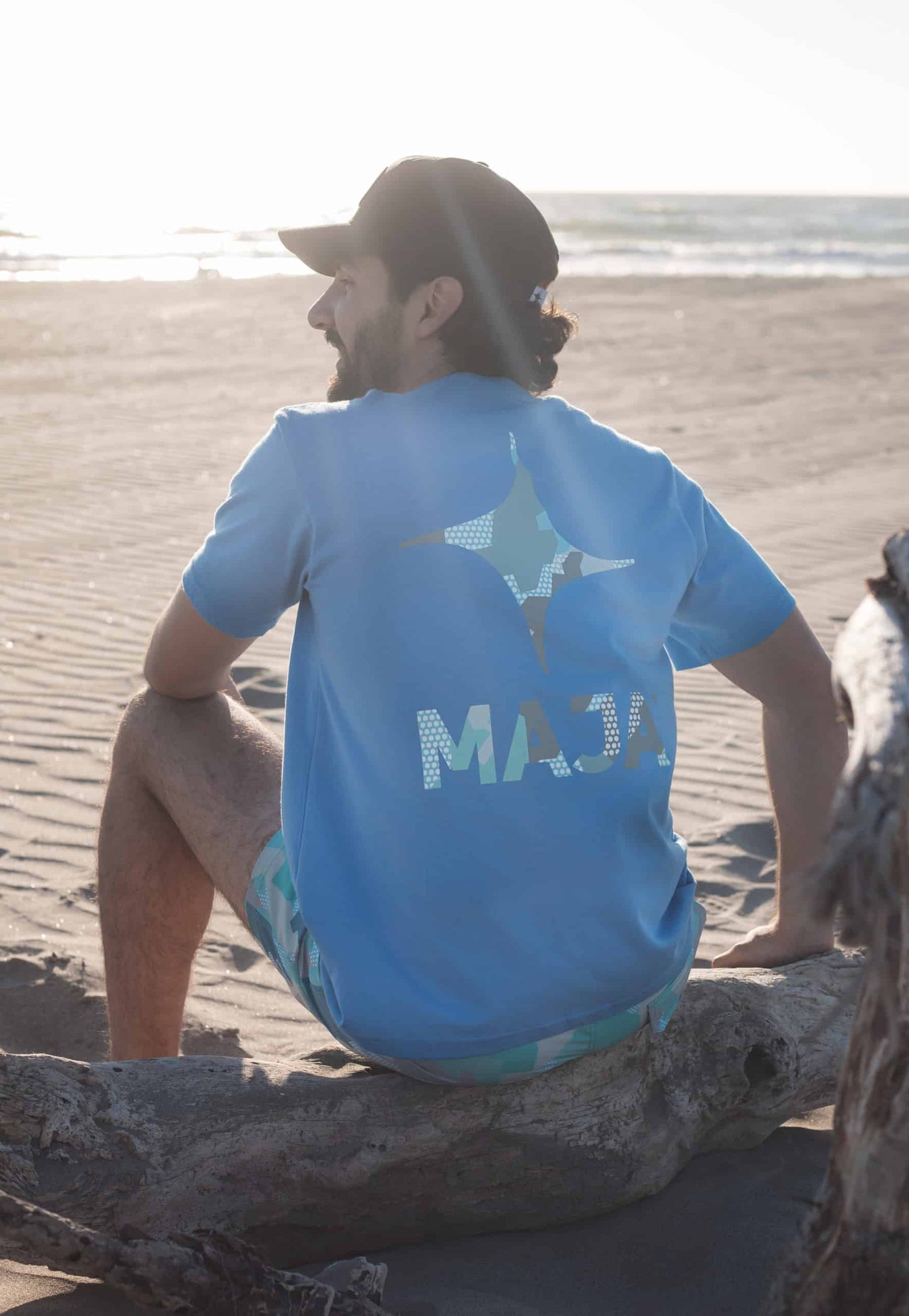 Camiseta Maja Propela Baja Camo Azul - Manga Corta