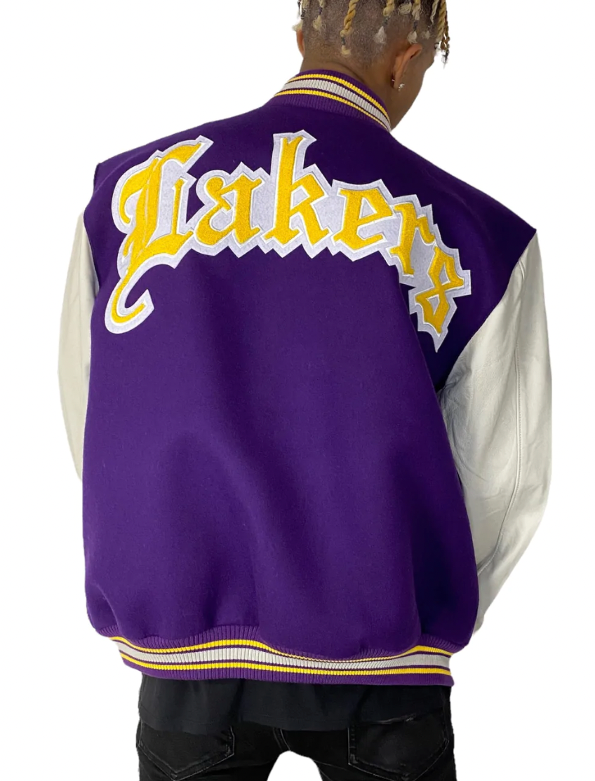LA Lakers Wool & Leather Varsity Jacket