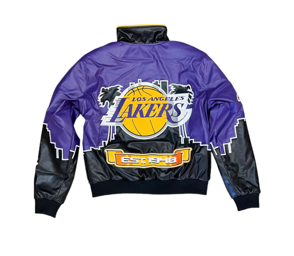 LA Lakers Skyline Vegan Leather Jacket