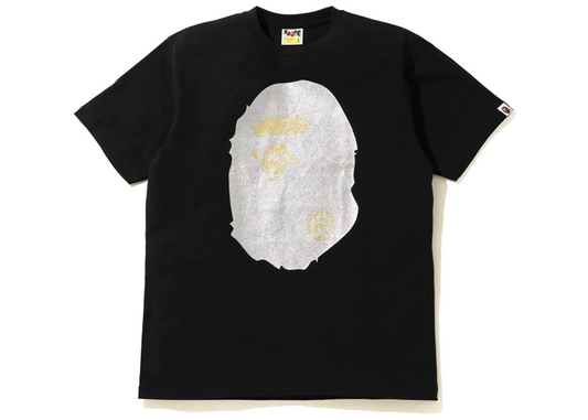 BAPE Glitter Big Ape Head Negro / Plata