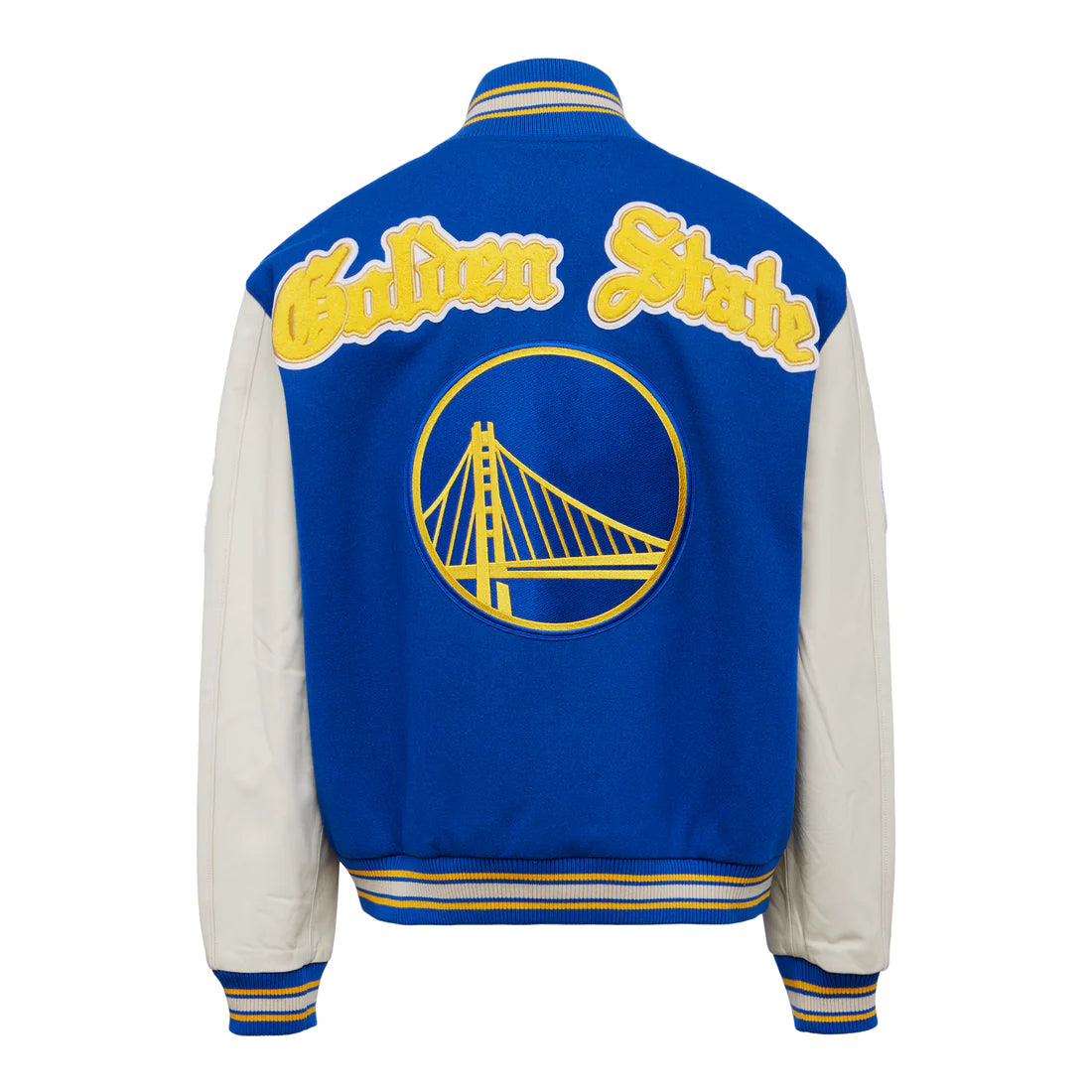 GOLDEN STATE WARRIORS 7TH CHAMPIONSHIP WOOL & LEATHER JACKET