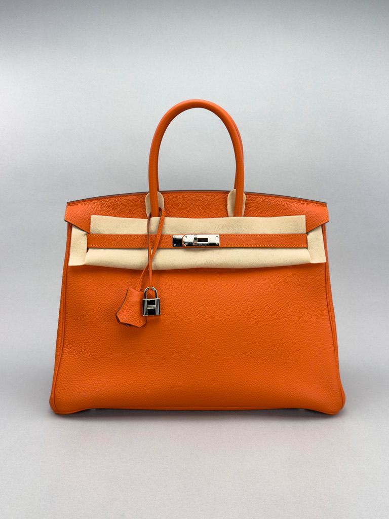 Hermes Birkin 35 Togo Feu Palladium Hardware