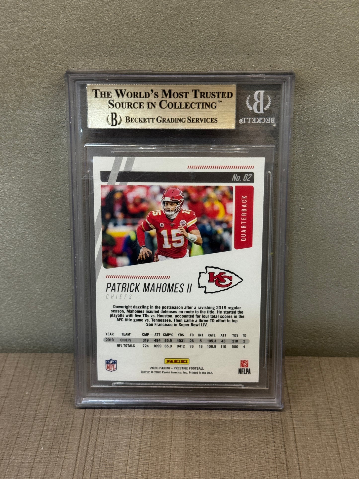 2020 PRESTIGE #62 PATRICK MAHOMES II 9.5 GEM MINT