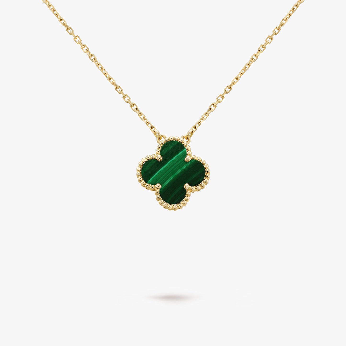 Necklace Tipo Van Cleef & Arpels Vintage Alhambra Green