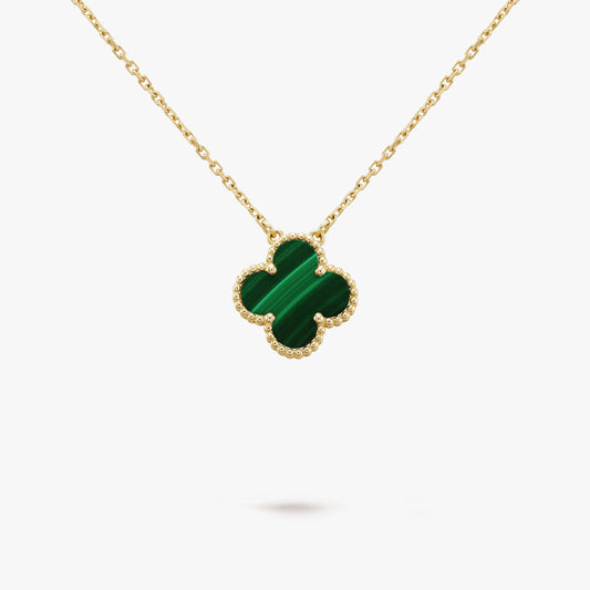 Necklace Tipo Van Cleef & Arpels Vintage Alhambra Green
