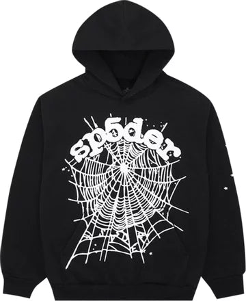 Sp5der OG Web Hoodie Black