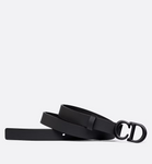 Dior Saddle Belt Calfskin Black 20 mm