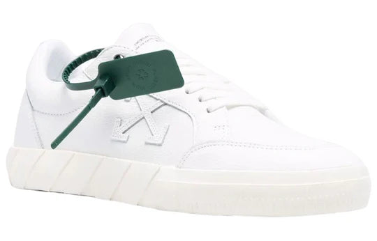 Off-White Low Vulcanized Canvas Sneaker Leather  'White Green'