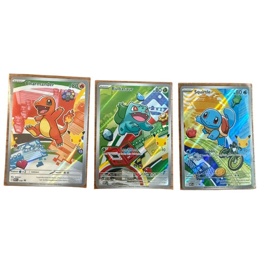 Pokémon TCG: First Partner Promo 30 Aniversario Charmander, Squirtle, Bulbasaur 037, 038, 039
