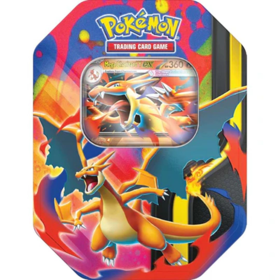 Pokémon TCG: Mega Charizard Y Ex Tin Lata
