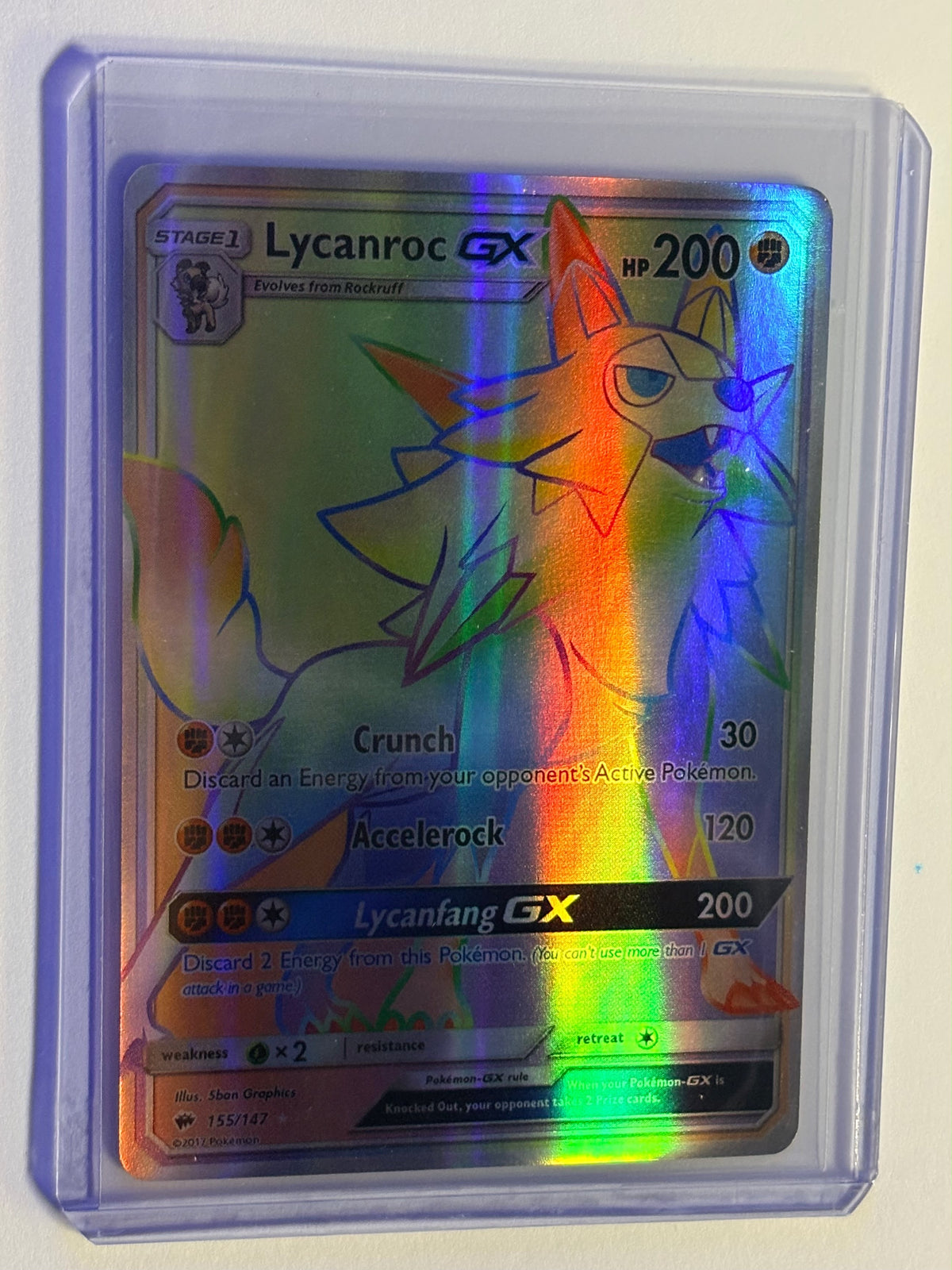 CARTA POKEMON Lycanroc GX 155/147 – Rainbow