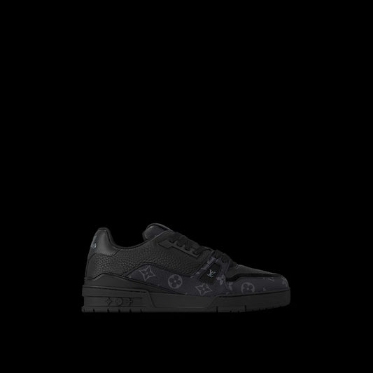 Louis Vuitton LV Trainer Black in Black Leather Denim