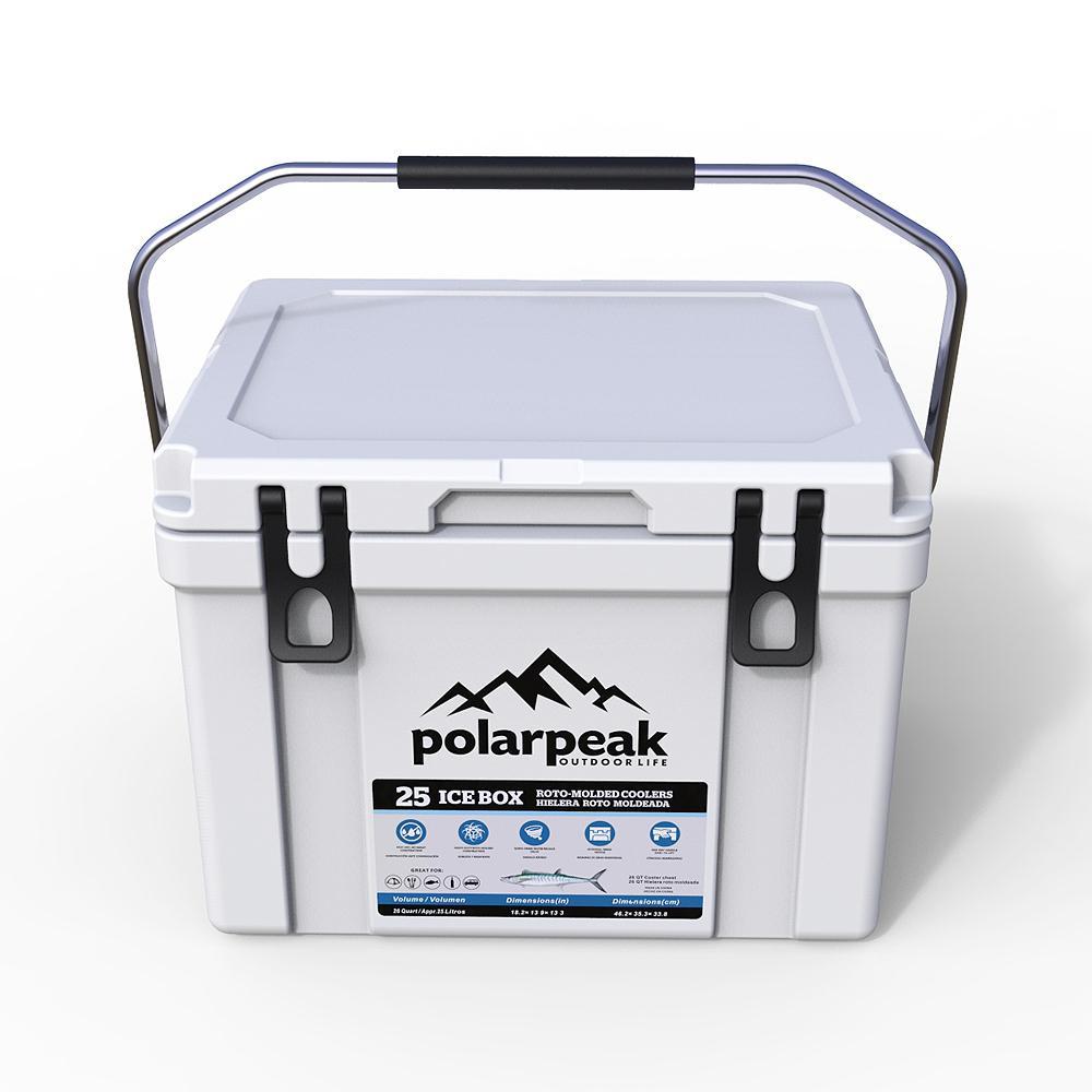 HIELERA "POLARPEAK" White Metal 25L