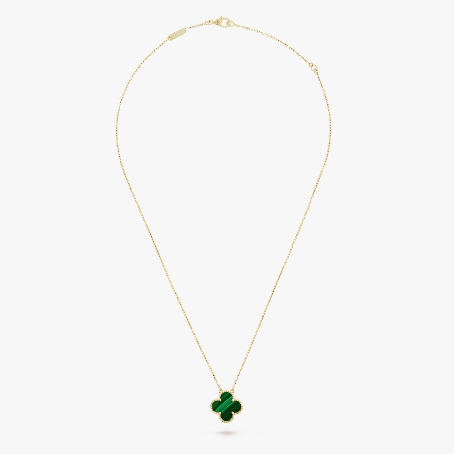Necklace Tipo Van Cleef & Arpels Vintage Alhambra Green