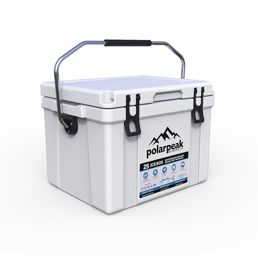 HIELERA "POLARPEAK" White Metal 25L