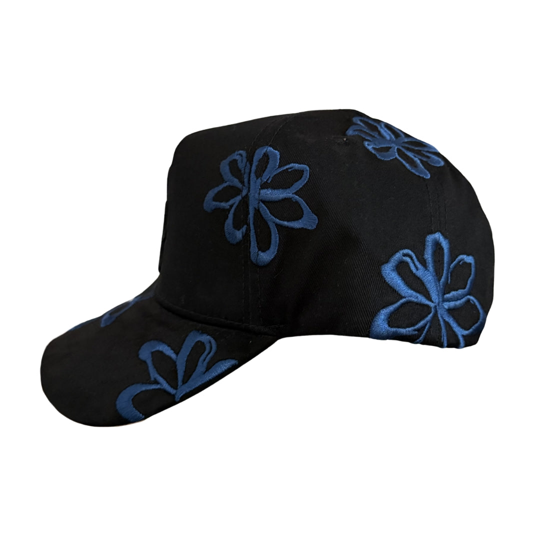 GORRA CASH ONLY - BLUE FLOWERS