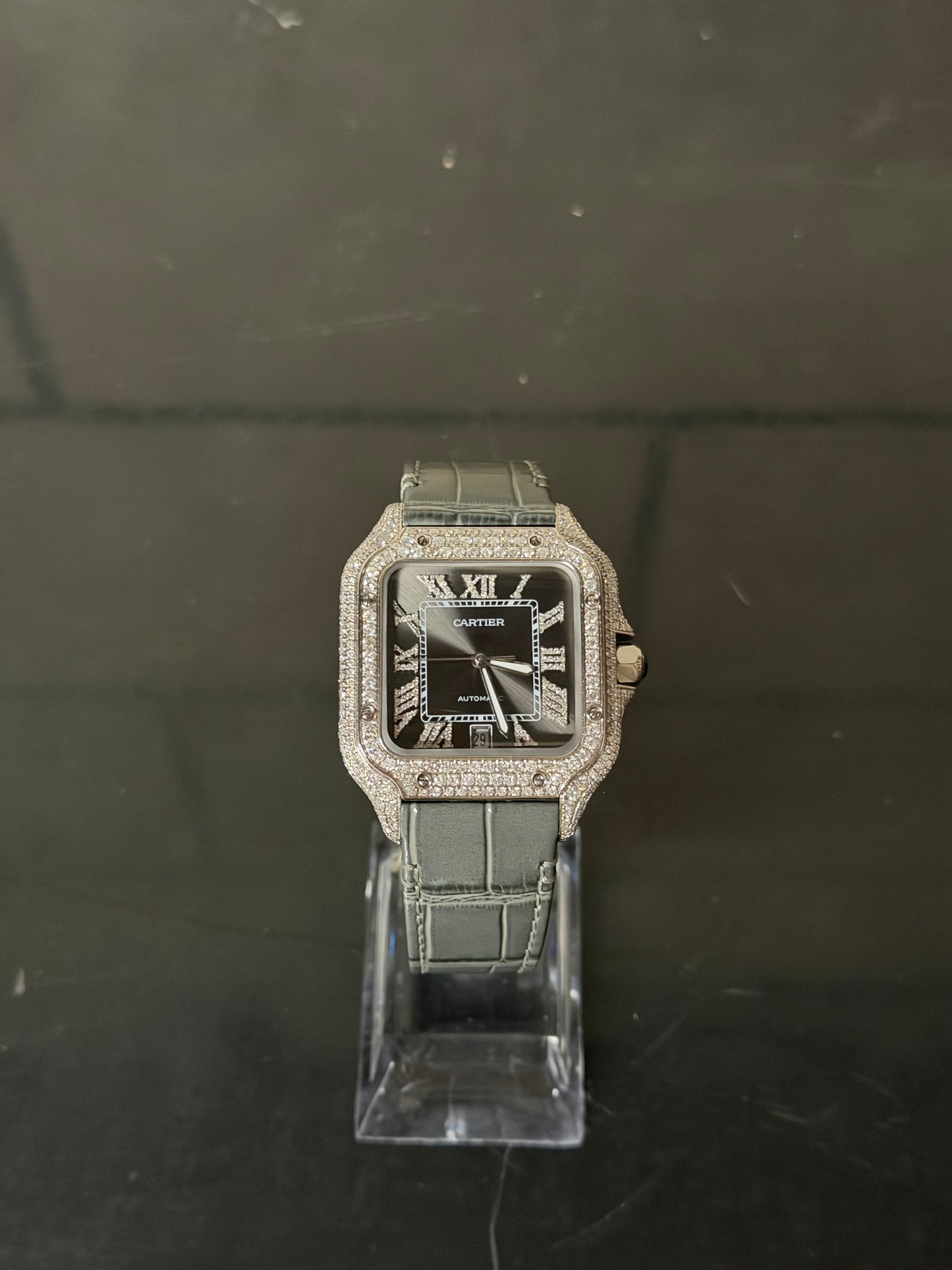 Cartier Santos Diamond Bezel Nuevo L 2026 con caja y papeles