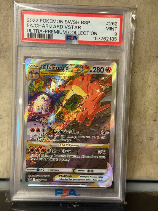2022 Pokemon SWSH BSP FA/CHARIZARD VSTAR ULTRA PREMIUM COLLECTION #262 MINT 9