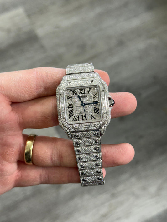 Cartier Santos Full Ice Gris