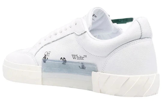 Off-White Low Vulcanized Canvas Sneaker Leather  'White Green'