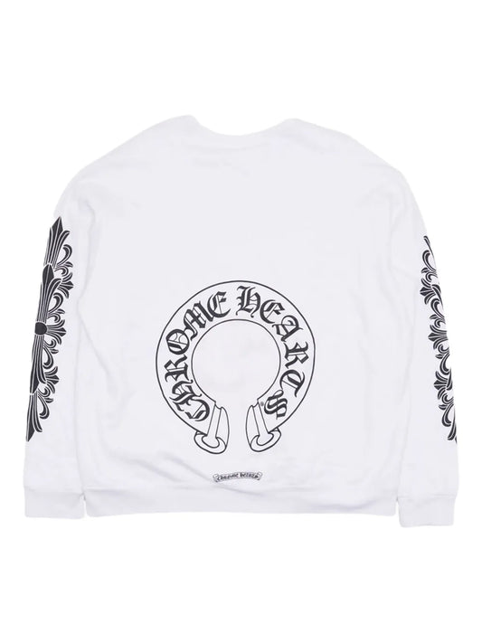 Tee Chrome Hearts Floral Horseshoe WHITE (Preloved)