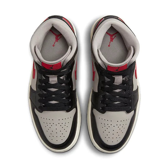 Air Jordan 1 Mid Black Gym Red Grey DROP SHOP