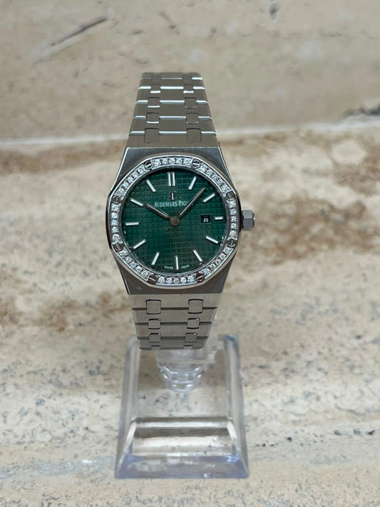 Audemars Piguet 34mm Royal Oak Iced Green Dial