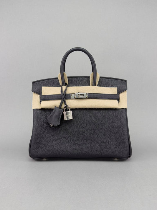Hermes Birkin 25 Togo Black Palladium Hardware