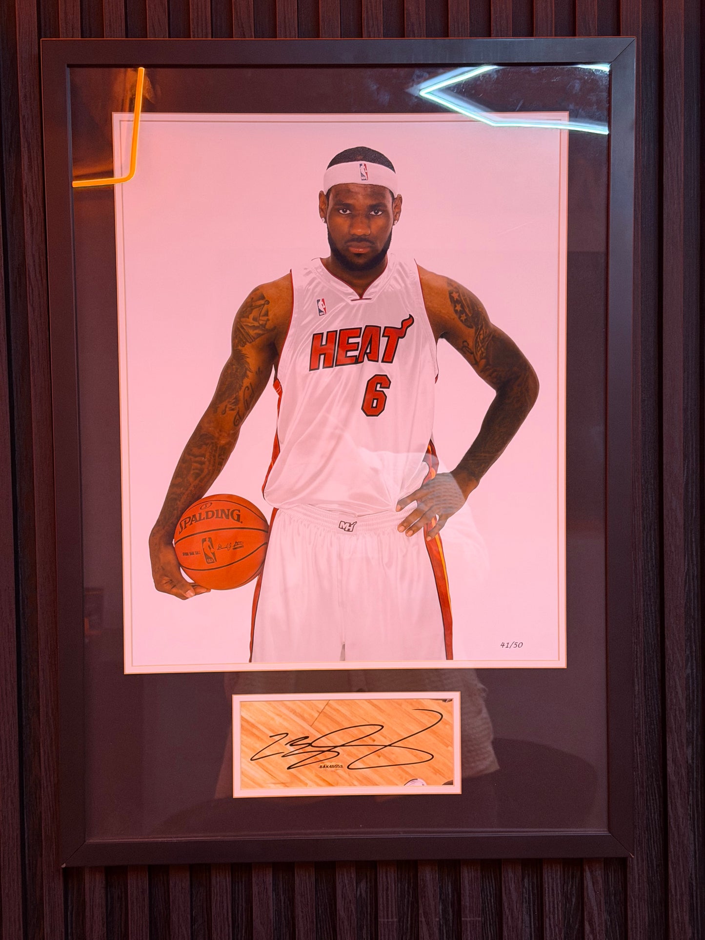 Cuadro Lebron James Autografiado
