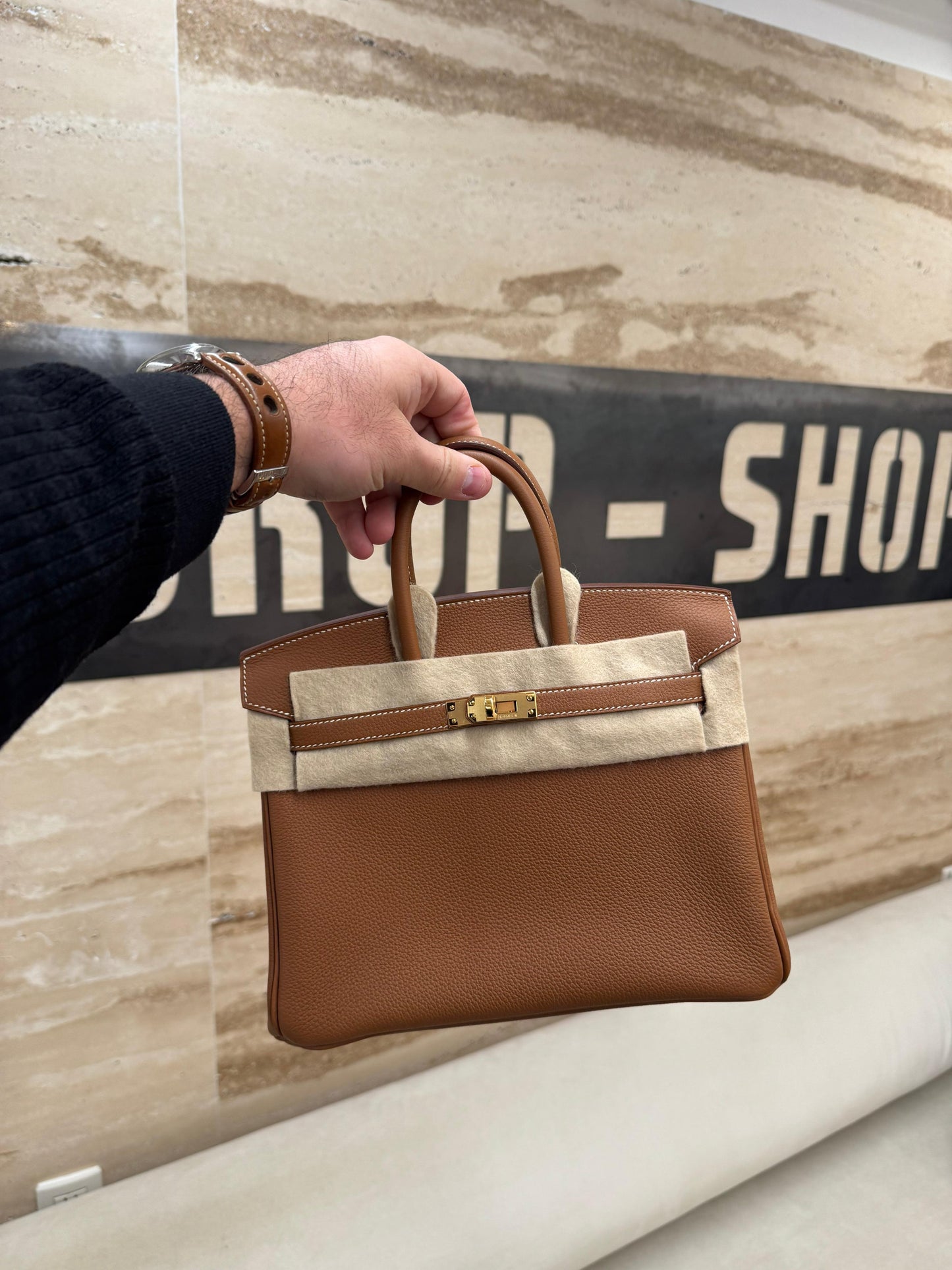 Hermes Birkin 25 togo leather