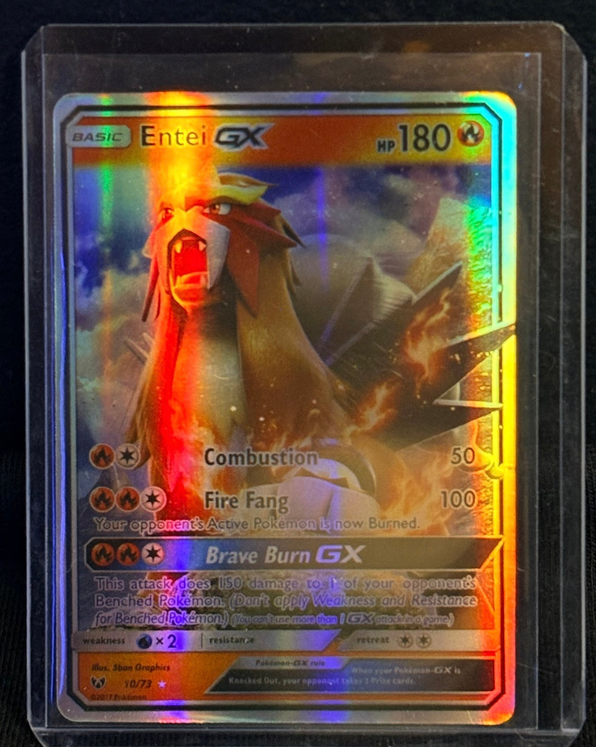 CARTA POKEMON Entei GX 10/73