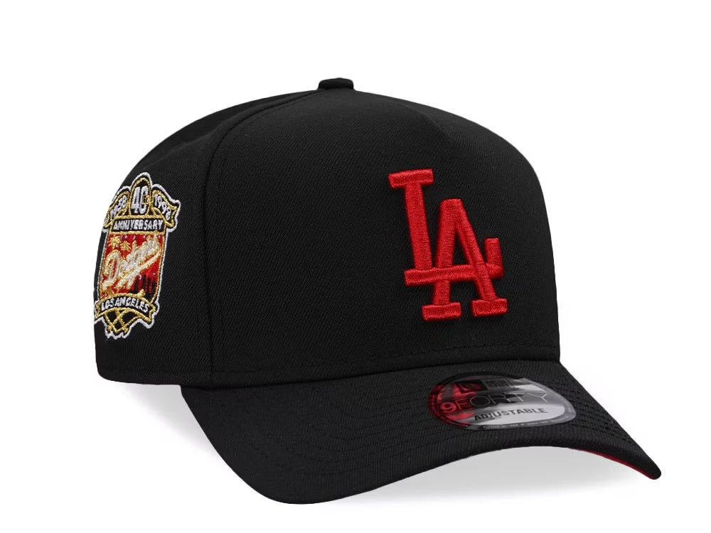 GORRA NEW ERA DODGERS 40TH BLACK RED